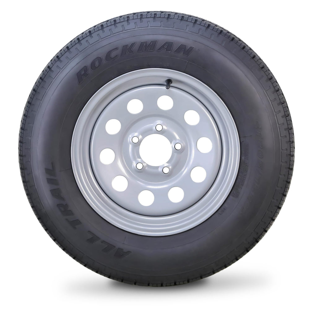 Trailer Tire Wheel ST205/75R15 8-Ply Silver Mod Rim U4275