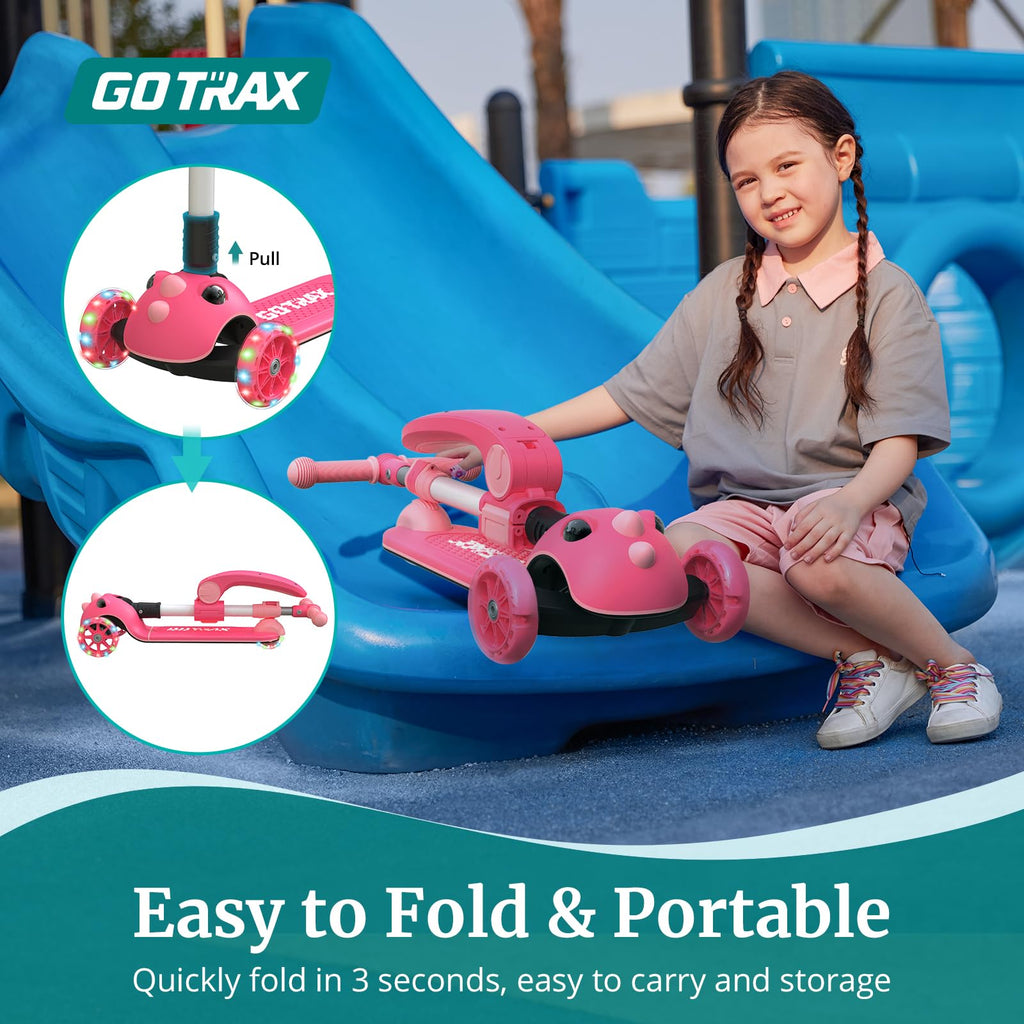 Foldable Kick Scooter with Seat W55948