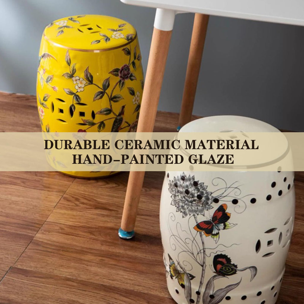 Glazed Ceramic Garden Stool V766170