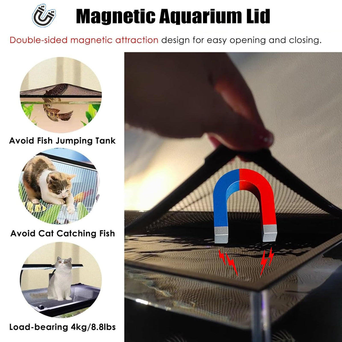 Magnetic Fish Tank Lid Cuttable Aquarium Top Cover A80029