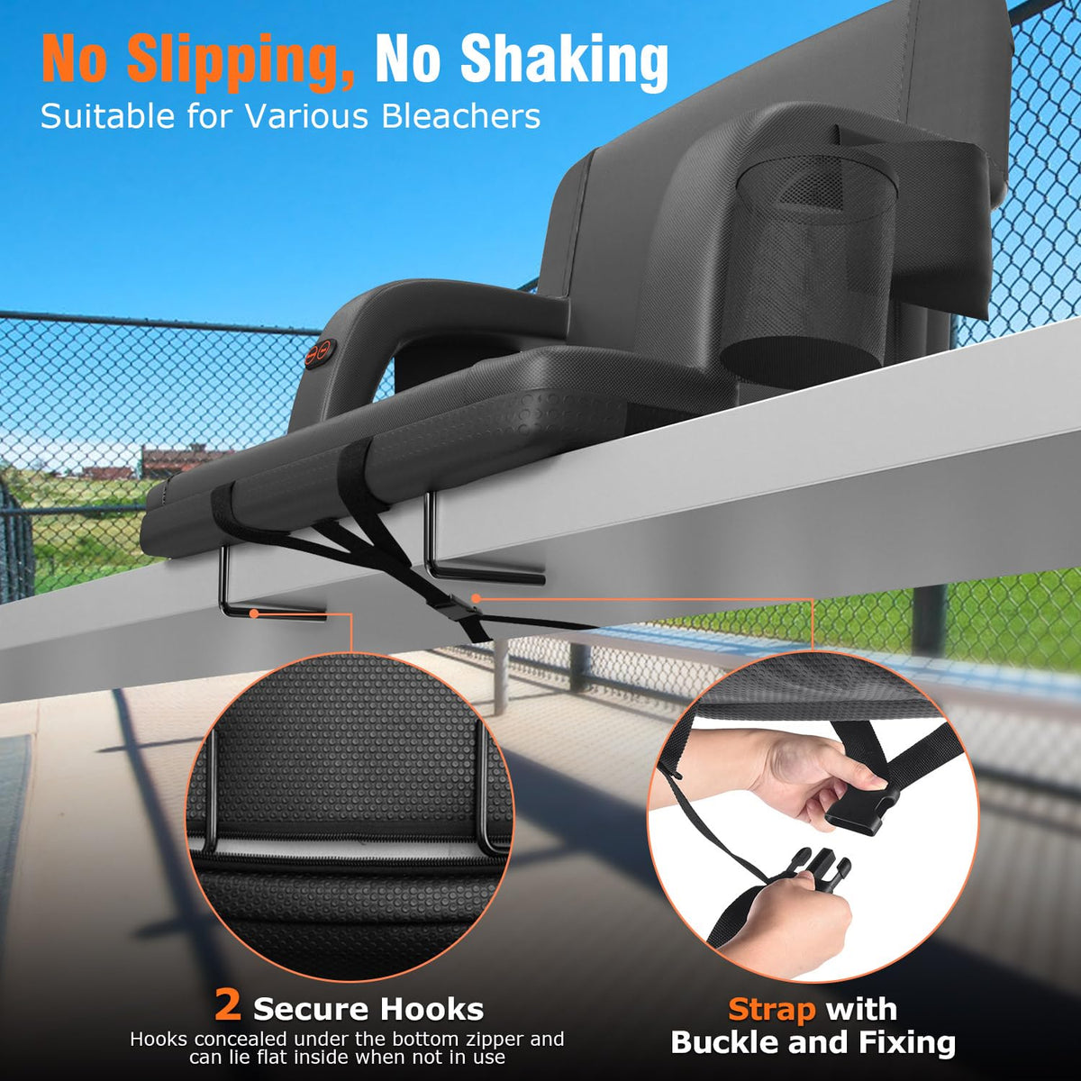 21" Heated Stadium Seats for Bleachers 2 Pack X17784