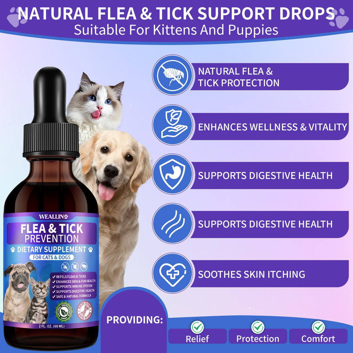 Flea and Tick Prevention Support with Multivitamin 60ml T32820