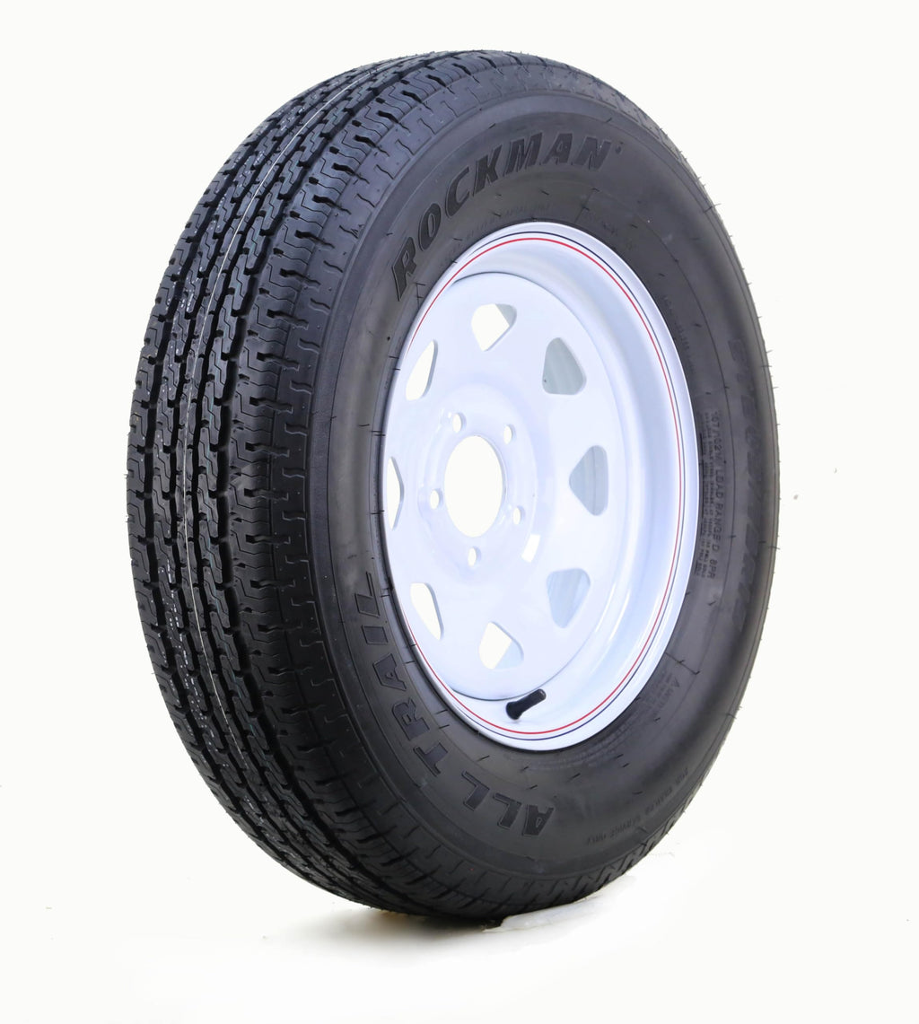 Trailer Tire & Wheel ST205/75R15 8-Ply White Spoke Rim U431