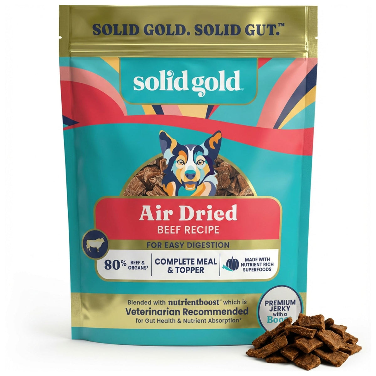 Air Dried Dog Food Topper & Treats Beef 1lb C5850