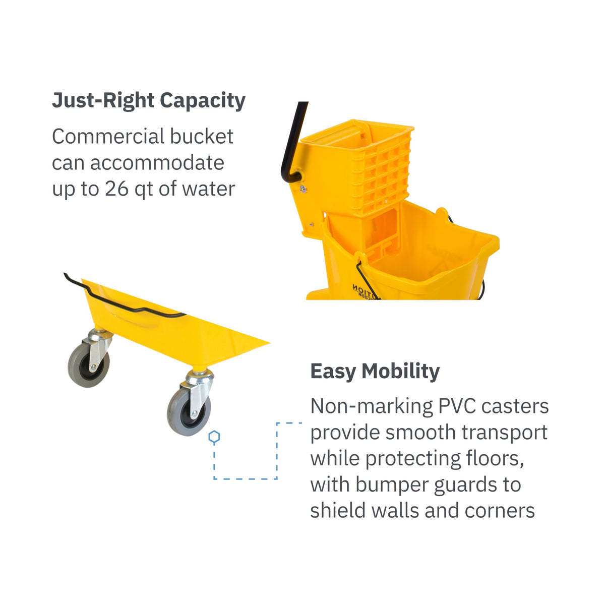 26 Qt Mop Bucket with Side Wringer A445