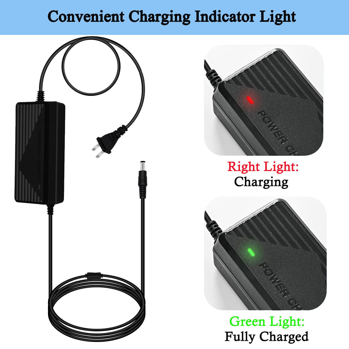 42V 2A Electric Scooter Charger with 4 Plugs A8680