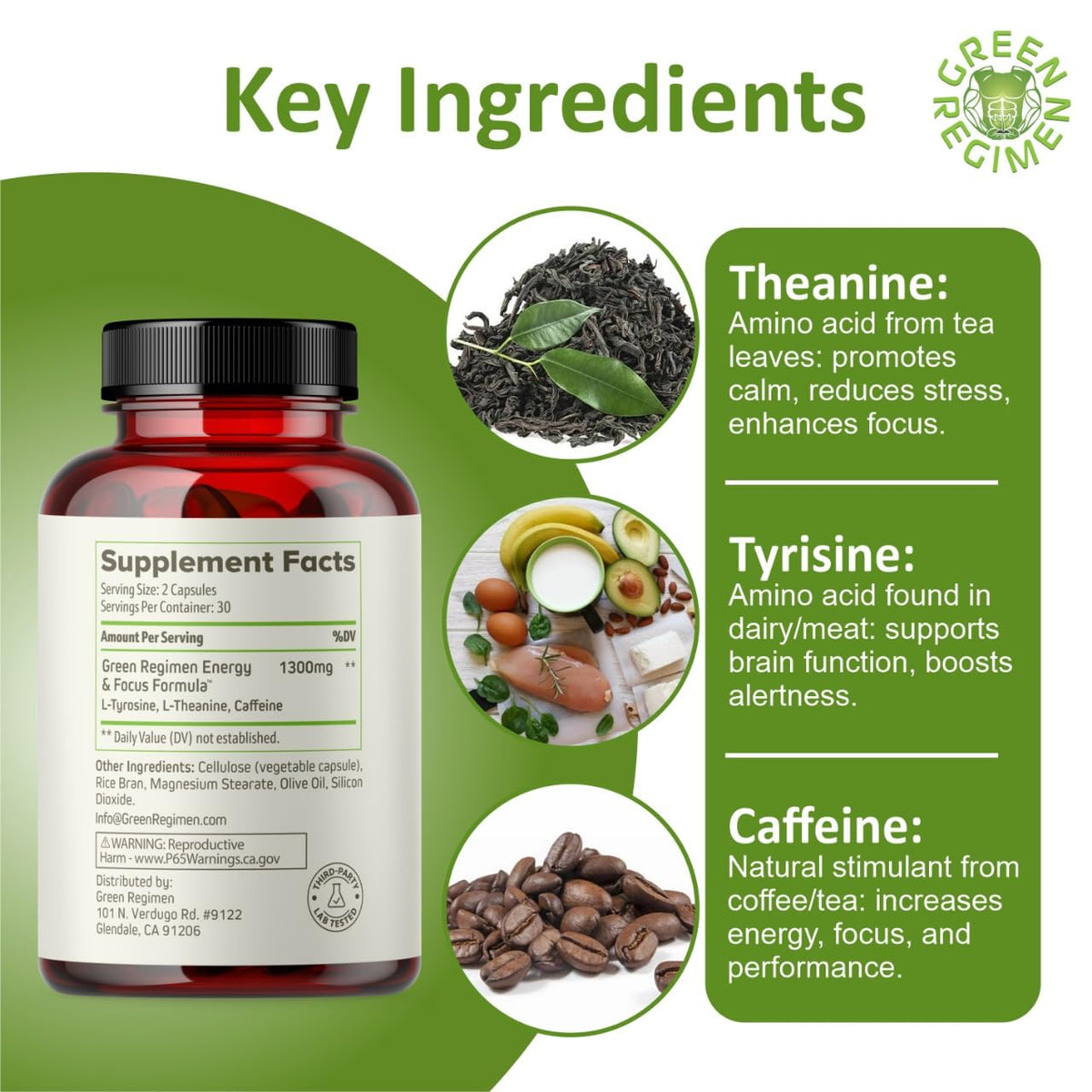 Vegan Non-GMO Energy & Focus Capsules H989282