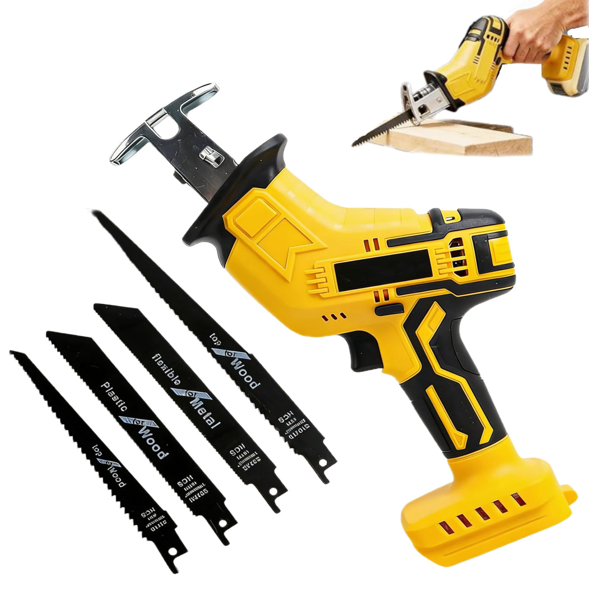 Cordless Reciprocating Saw 0-3500 SPM Variable Speed with 4 Blades Kit L67986
