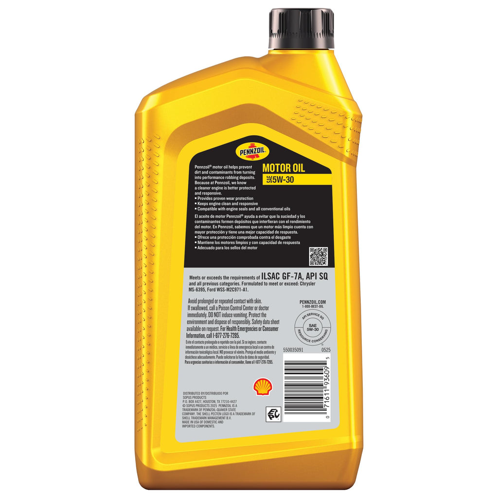 5W-30 Motor Oil, 1 Quart A41120