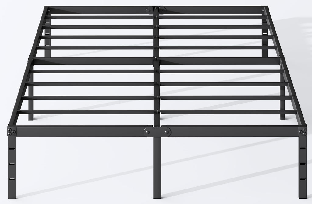 Queen Size 18 Inch Tall Black Metal Platform Bed Frame U78257