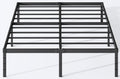 Queen Size 18 Inch Tall Black Metal Platform Bed Frame U78257