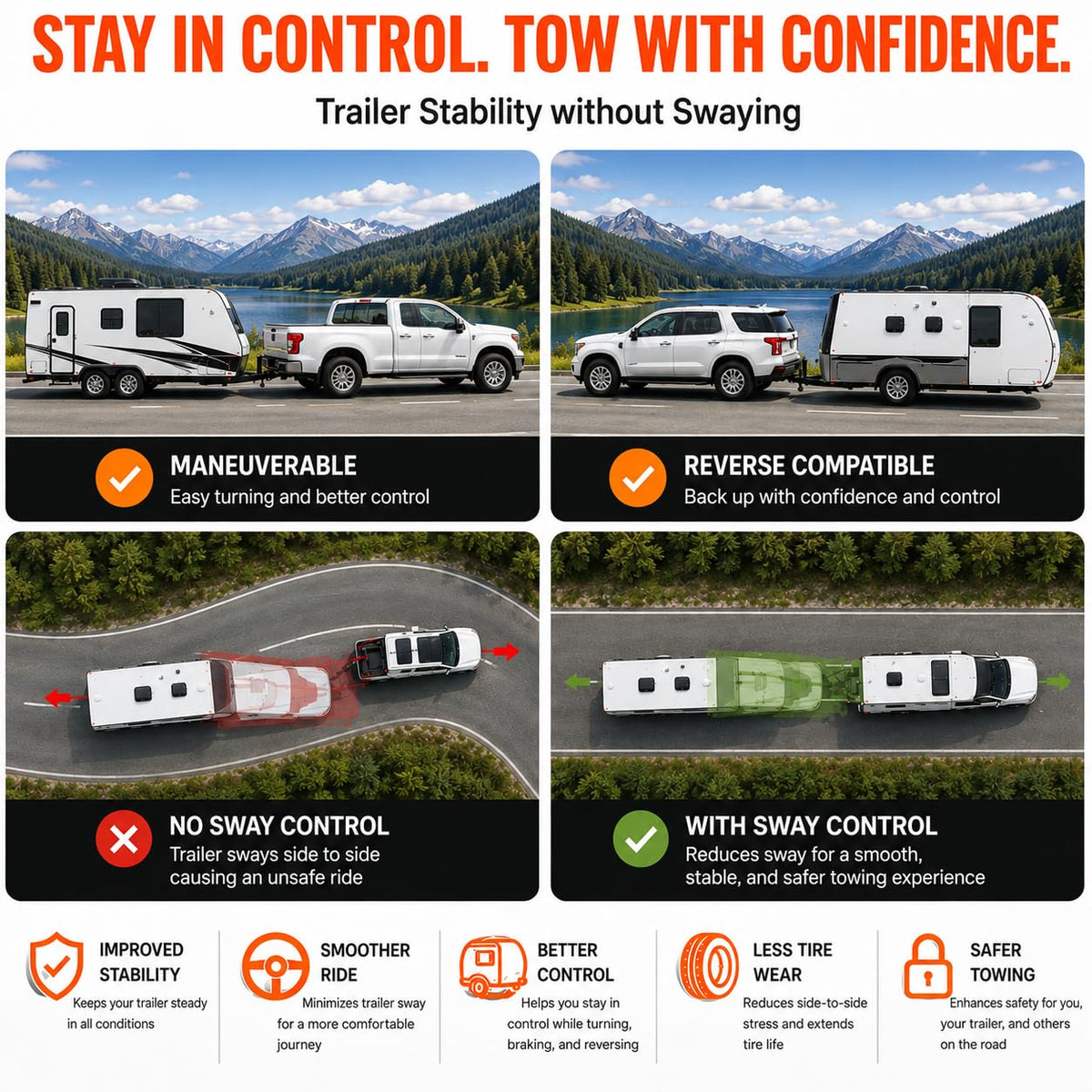 1,000 lb Weight Distribution Hitch with Sway Control C53570