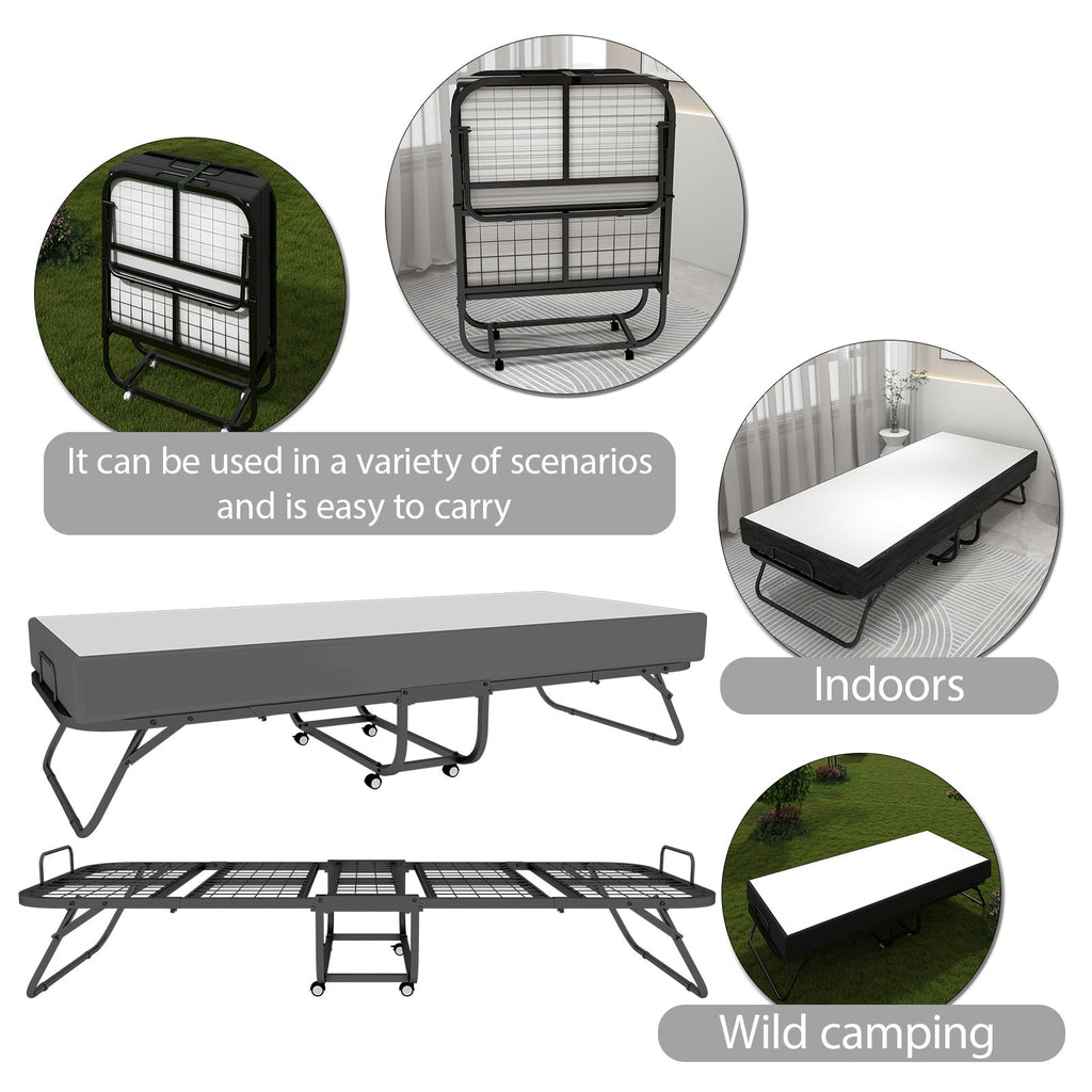 Folding Bed with 5-Inch Memory Foam Mattress L525
