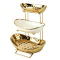 3 Tier Ceramic Fruit Bowl with Metal Rack V948