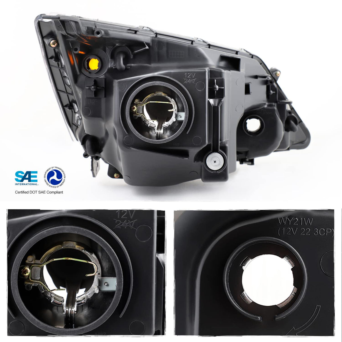 Black Headlights Pair W3082