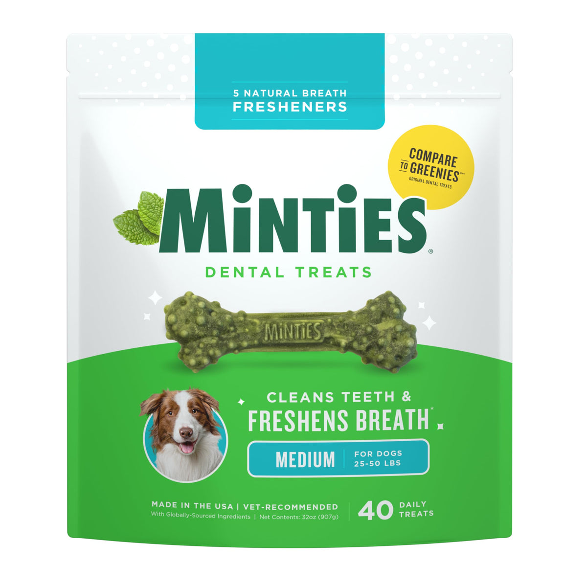 Mint Dental Chews for Dogs, 40 Ct I365200