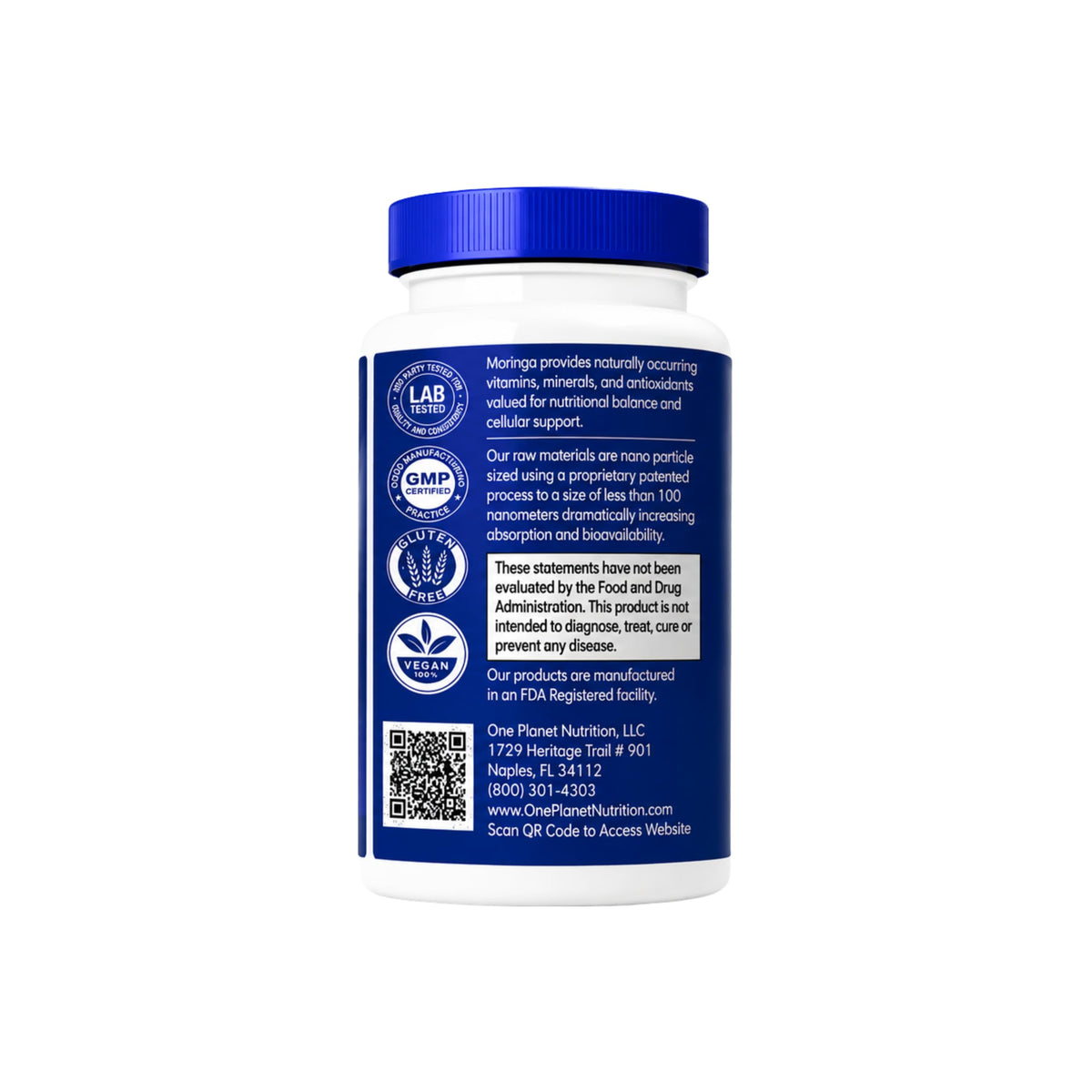 Moringa Capsules 500 mg 120 Count H289815
