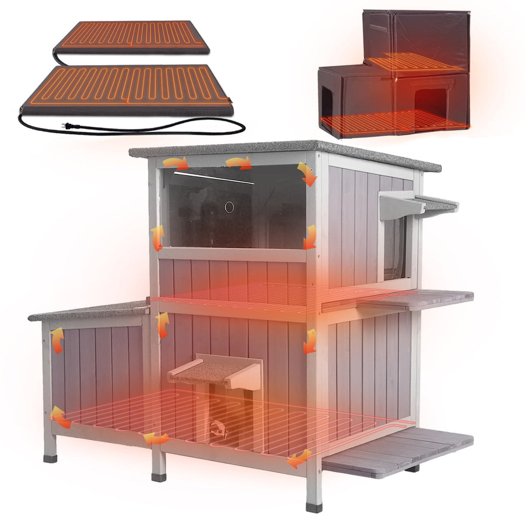 Extra Large Heated Insulated Cat House J70250