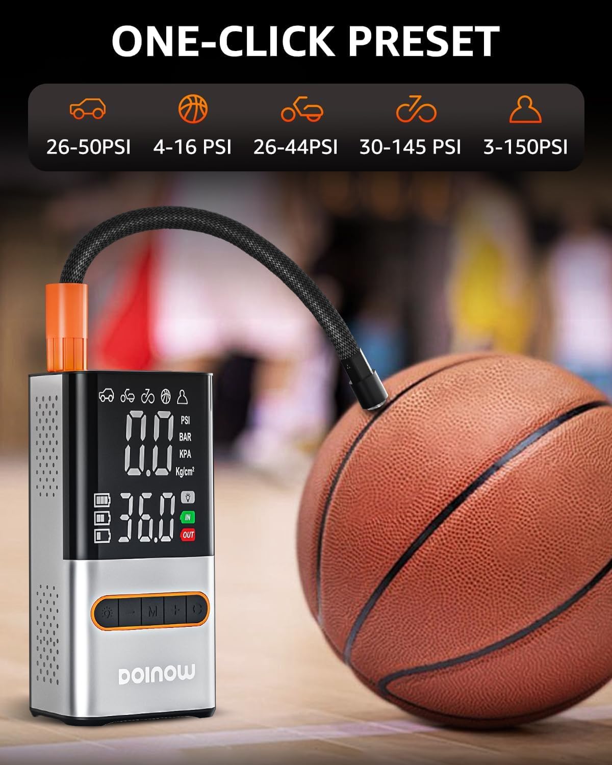 Portable Cordless Tire Inflator Air Compressor 150 PSI M729