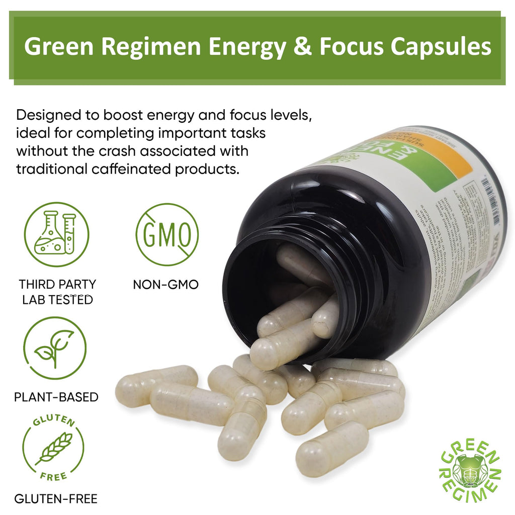 Vegan Non-GMO Energy & Focus Capsules H989282