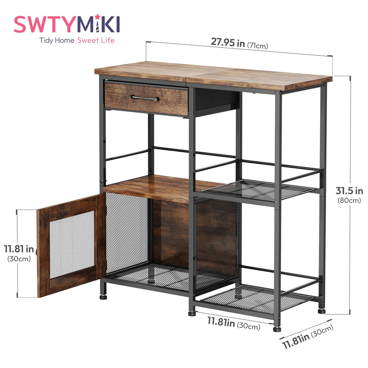 Coffee Bar Cabinet with Drawers S350