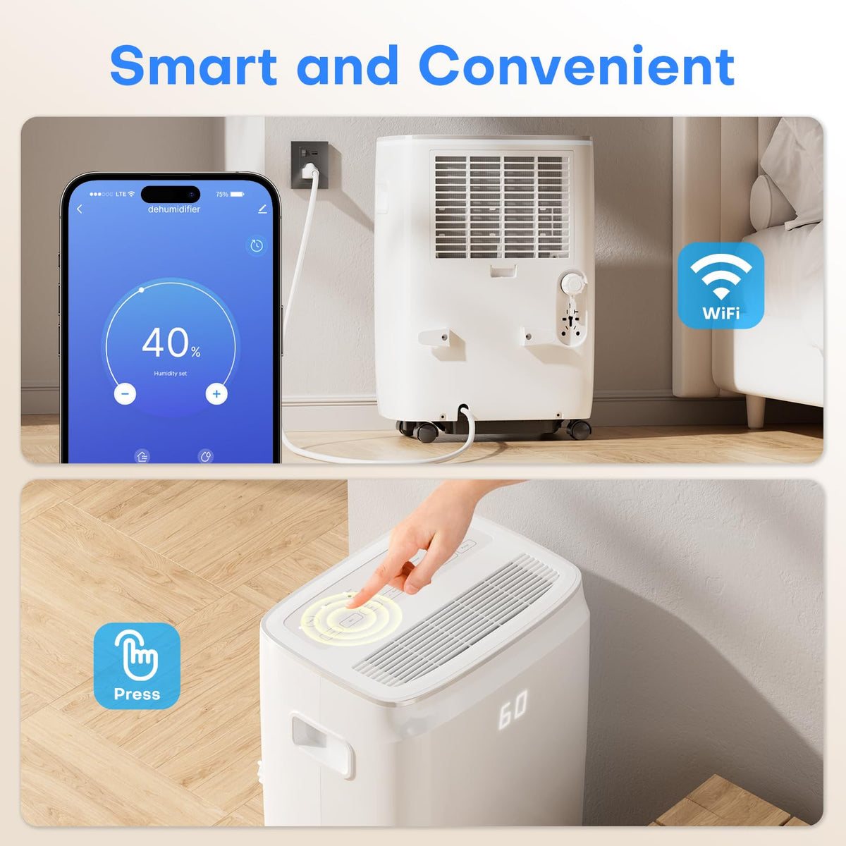 80 Pint Smart WiFi Dehumidifier B91694