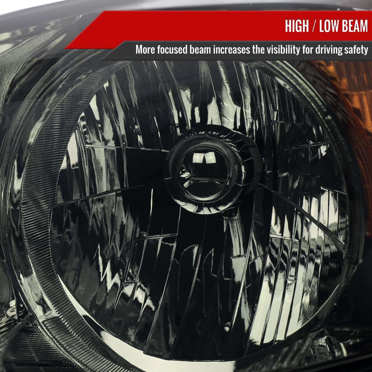 Chrome Housing Smoke Lens Headlights R319603