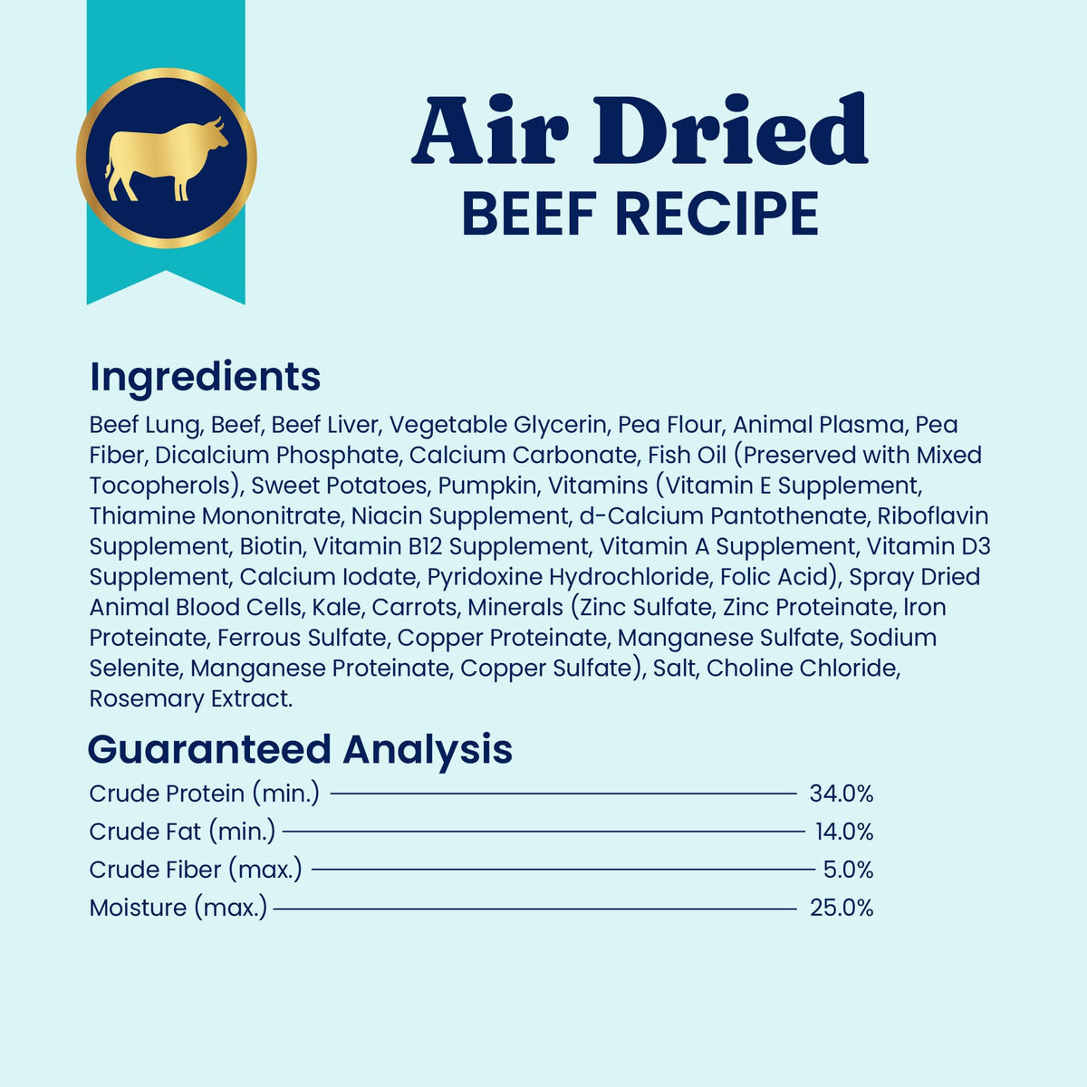 Air Dried Dog Food Topper & Treats Beef 1lb C5850