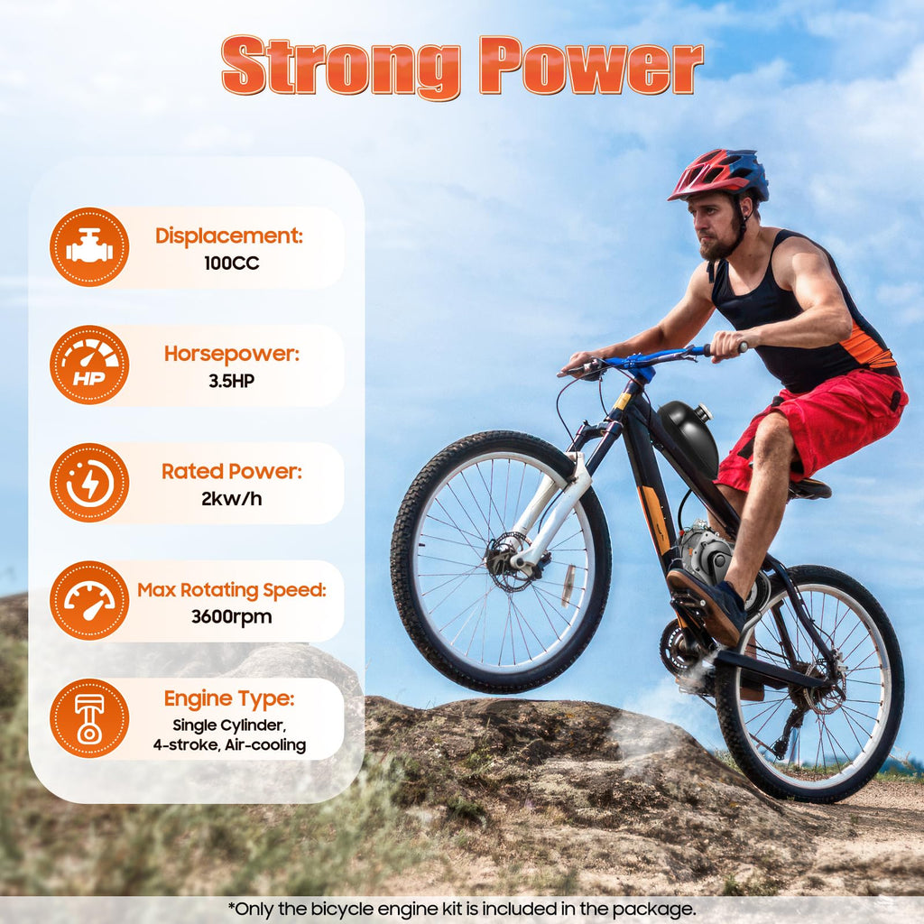 100CC 4 Stroke Bicycle Engine Kit with Chain Drive Y3284