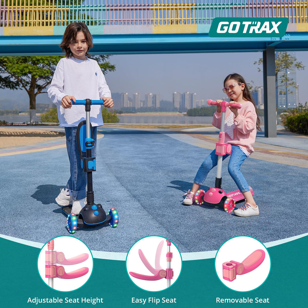 Foldable Kick Scooter with Seat W55948