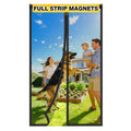 Magnetic Screen Door Fiberglass Mesh 32 x 80 Inch Black K9270