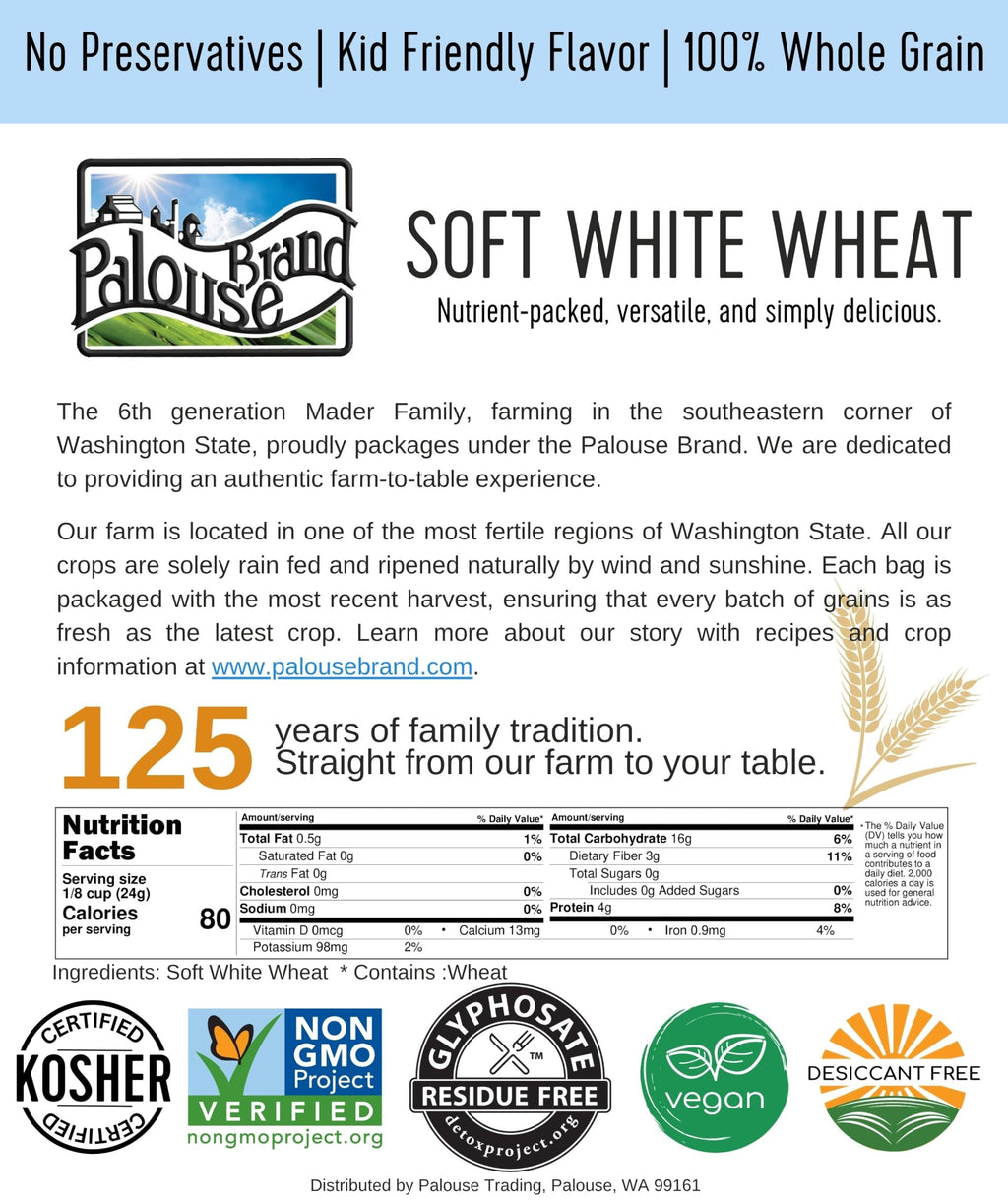 Soft White Wheat Berries 25 LBS R164440