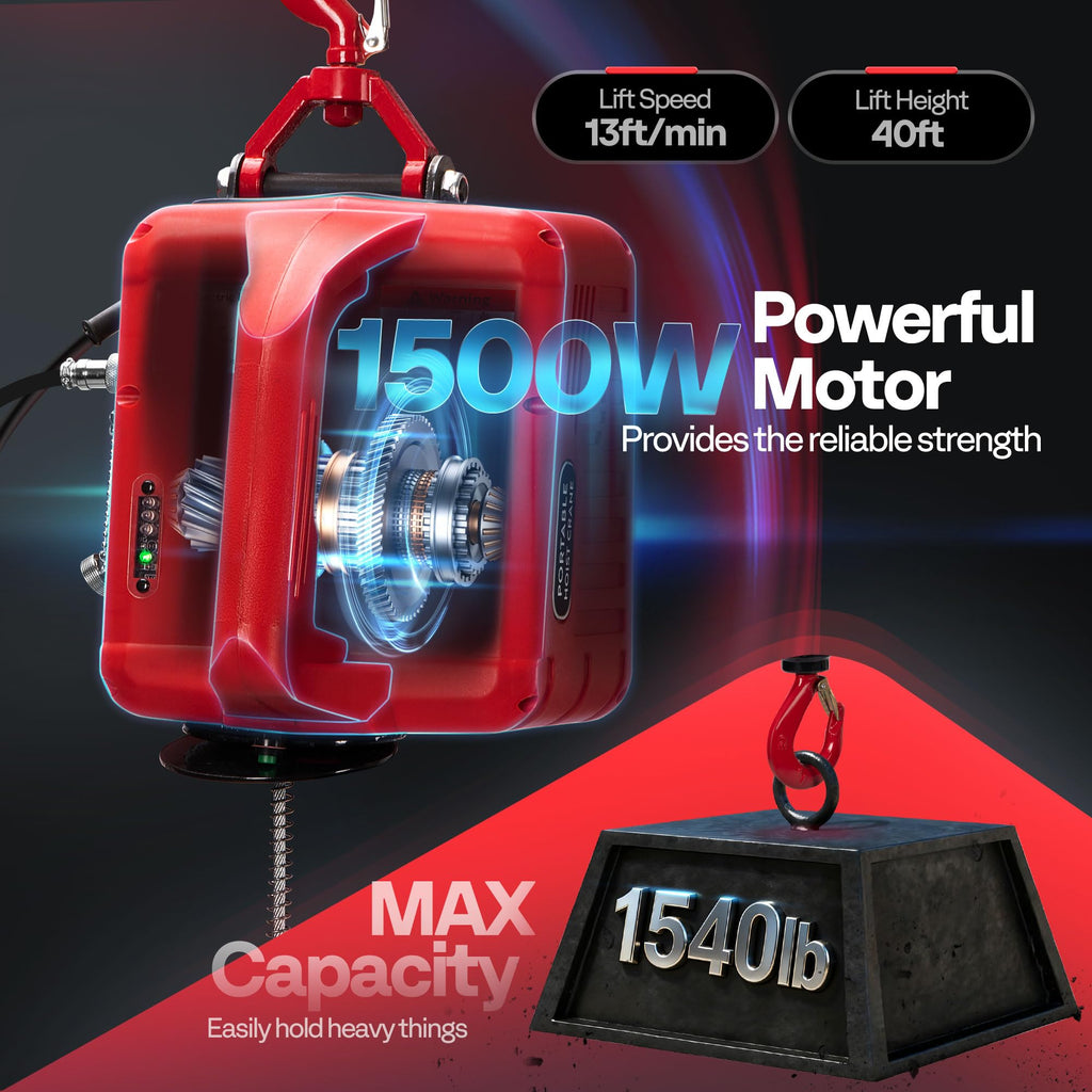 3in1 Electric Hoist Winch 1540lbs K215022