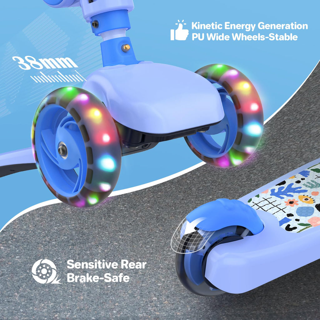 Kids 3 Wheels Scooter with Seat D304388