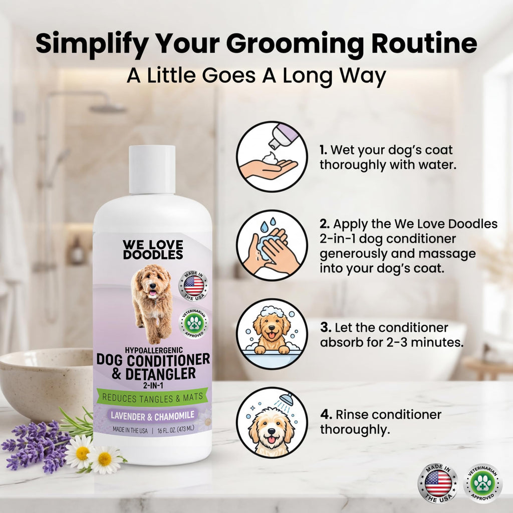 2-in-1 Dog Conditioner & Detangler, Lavender, 16OZ L68840