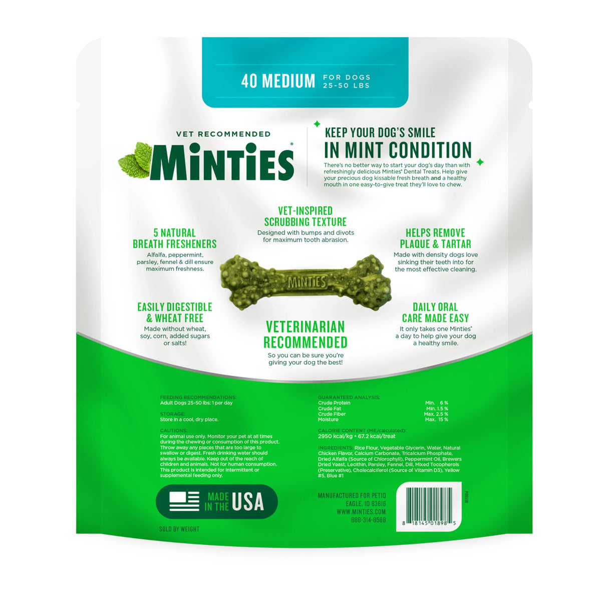 Mint Dental Chews for Dogs, 40 Ct I365200