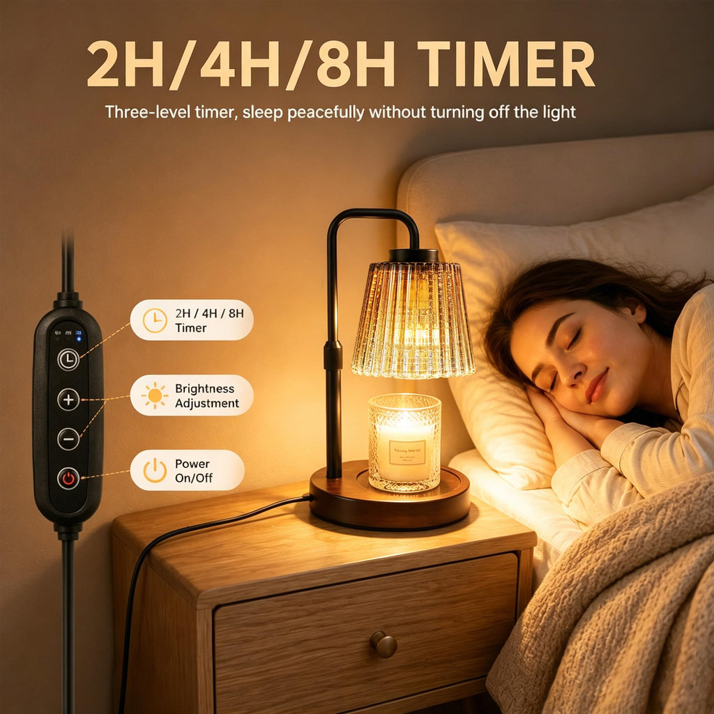 Adjustable Dimmable Electric Candle Warmer Lamp with Timer N901