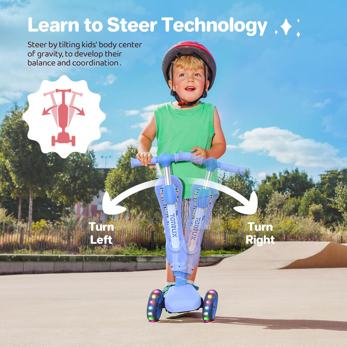 Kids 3 Wheels Scooter with Seat D304388