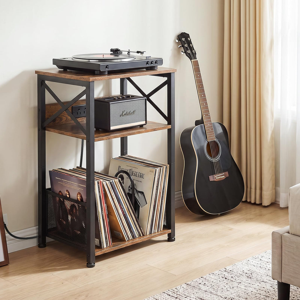 Record Player Stand with Charging Station J10413