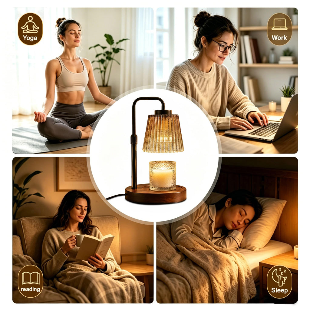Adjustable Dimmable Electric Candle Warmer Lamp with Timer N901
