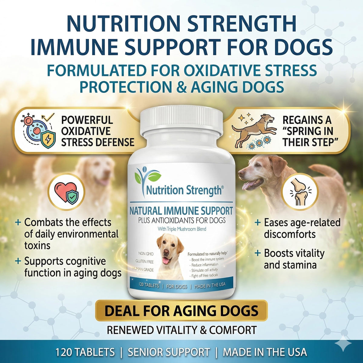 Immune Support for Dogs 120 Chewable Tablets F83799