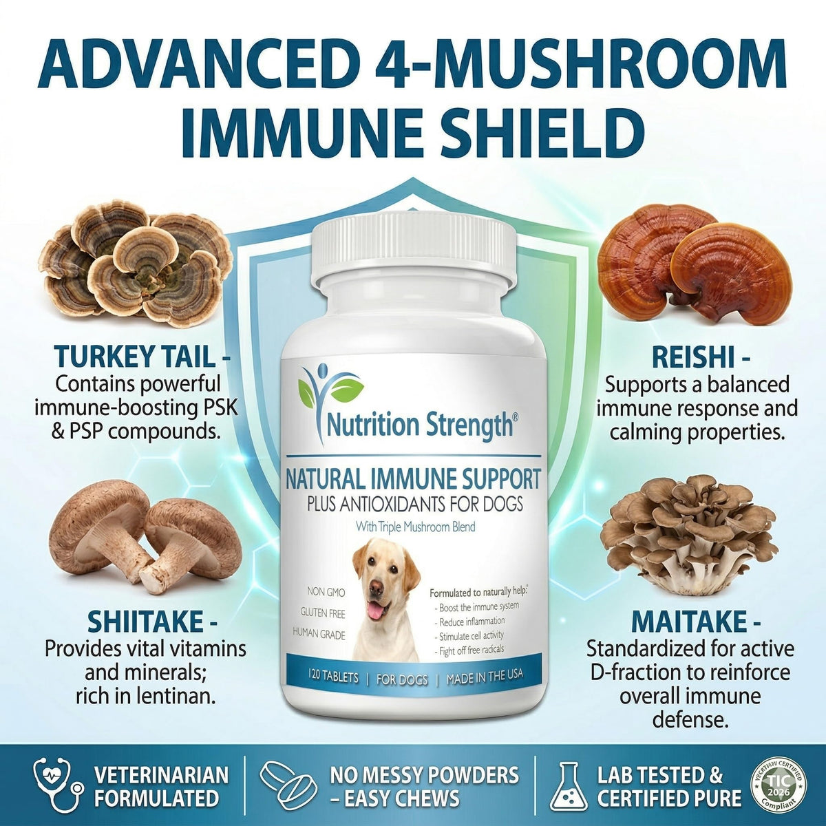 Immune Support for Dogs 120 Chewable Tablets F83799