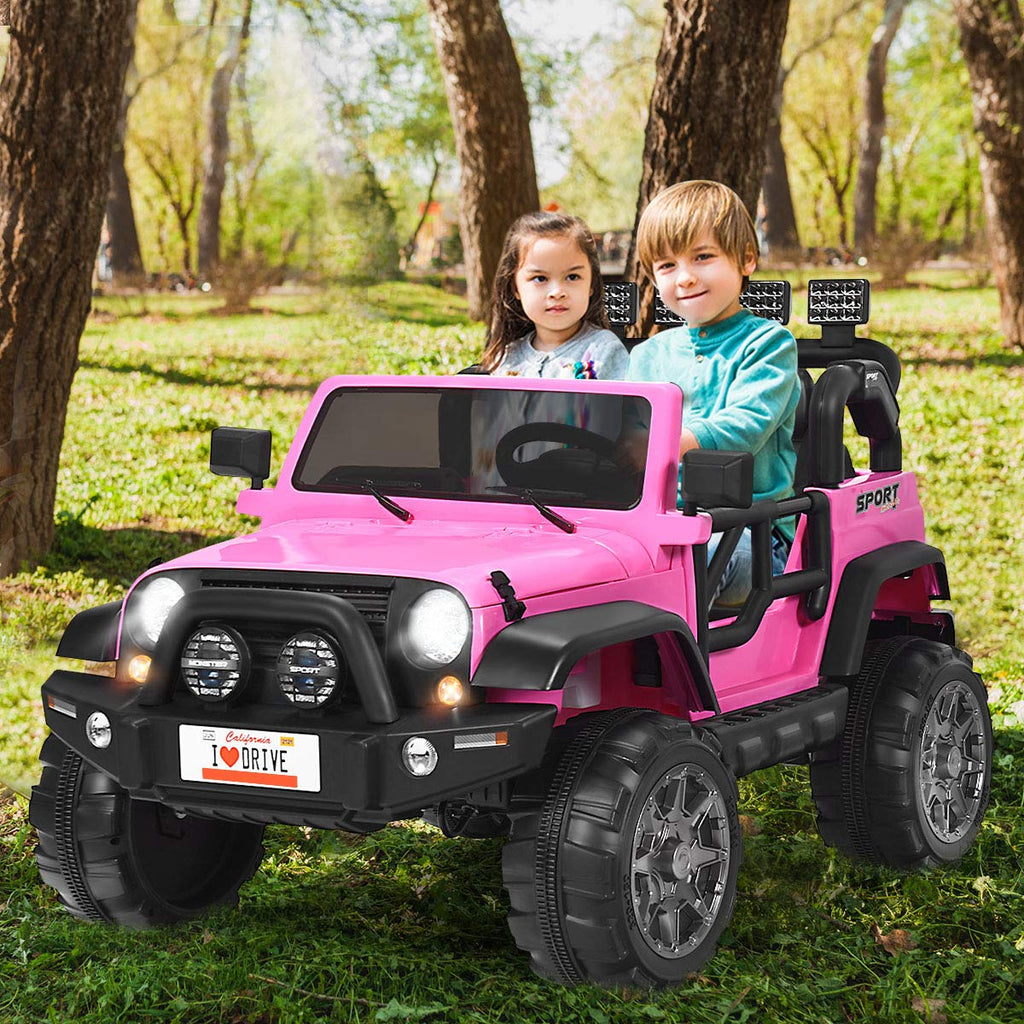 12V Battery Powered Ride on Truck with Remote Control, Pink L973486