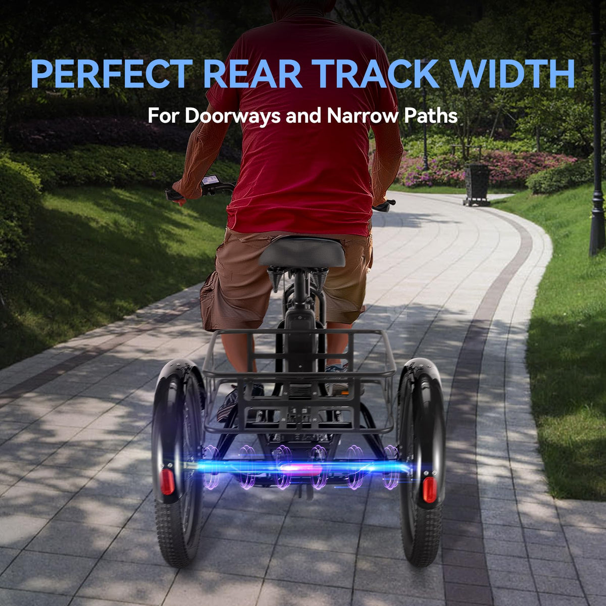 20'' Folding Electric Trike 750W 3-Wheel Bike with Removable Battery Q2486