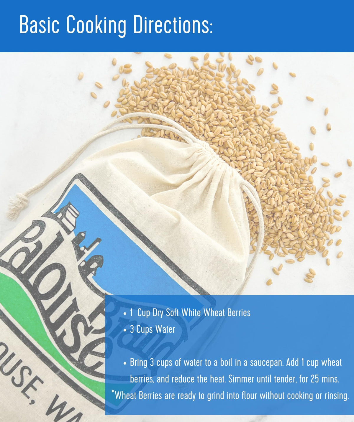 Soft White Wheat Berries 25 LBS R164440