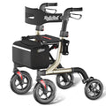 Foldable Aluminum Rollator Walker with Seat and 10" Wheels N585