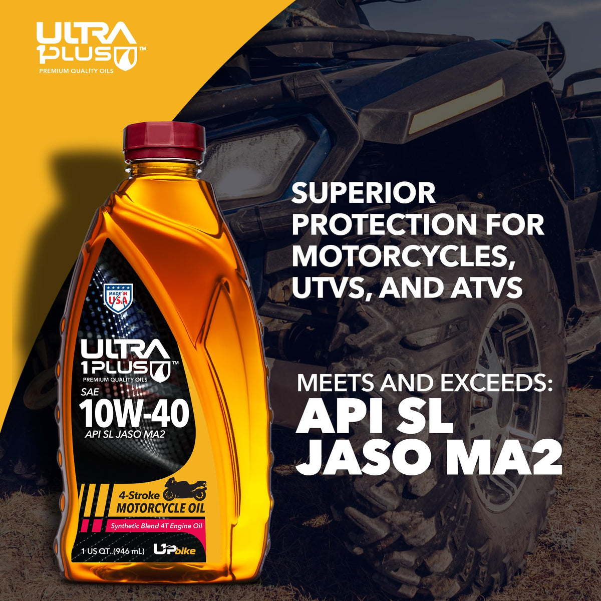 10W-40 Synthetic Blend Motorcycle Oil 1 Gallon Y8333