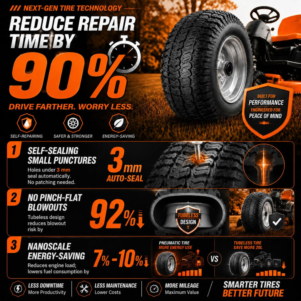 2 Pack 15x6.00-6nhs Tubeless Lawn Mower Tires and Wheel R328
