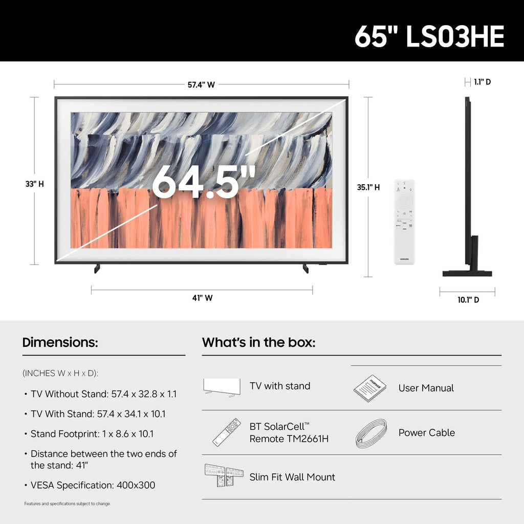65-Inch Glare Free QLED Smart TV with Wall Mount K1370