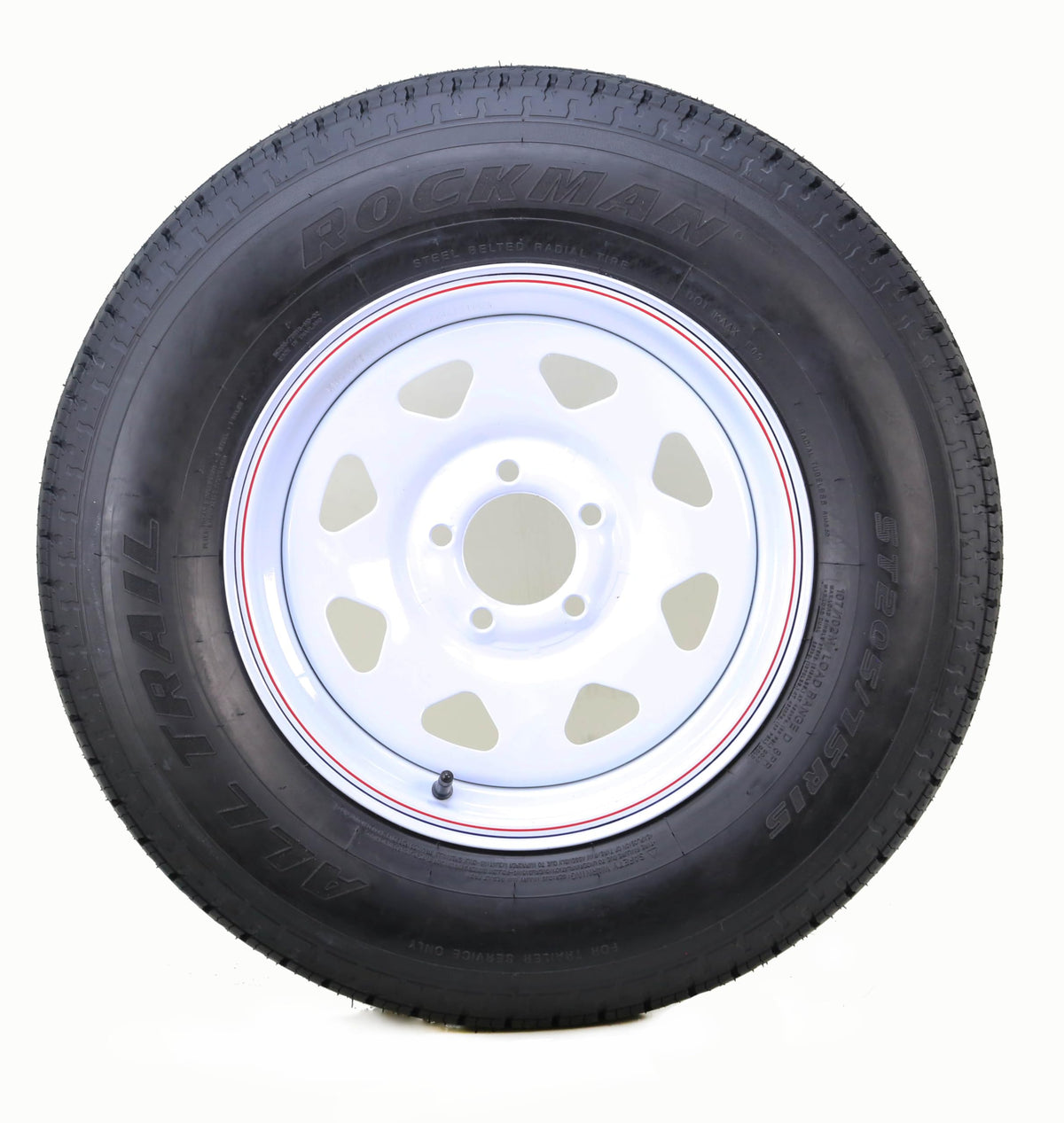 Trailer Tire & Wheel ST205/75R15 8-Ply White Spoke Rim U431